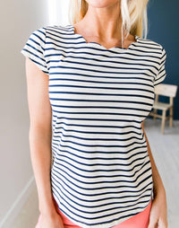 Scandinavian Scallops + Stripes Tee