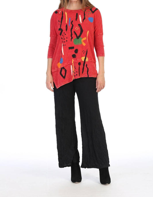 Jess & Jane - Surprise Mineral Washed Dolman Sleeve Cotton Top