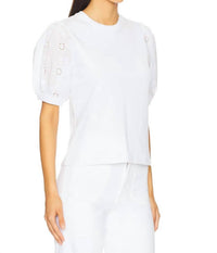 Frame - Lace Sleeve Tee