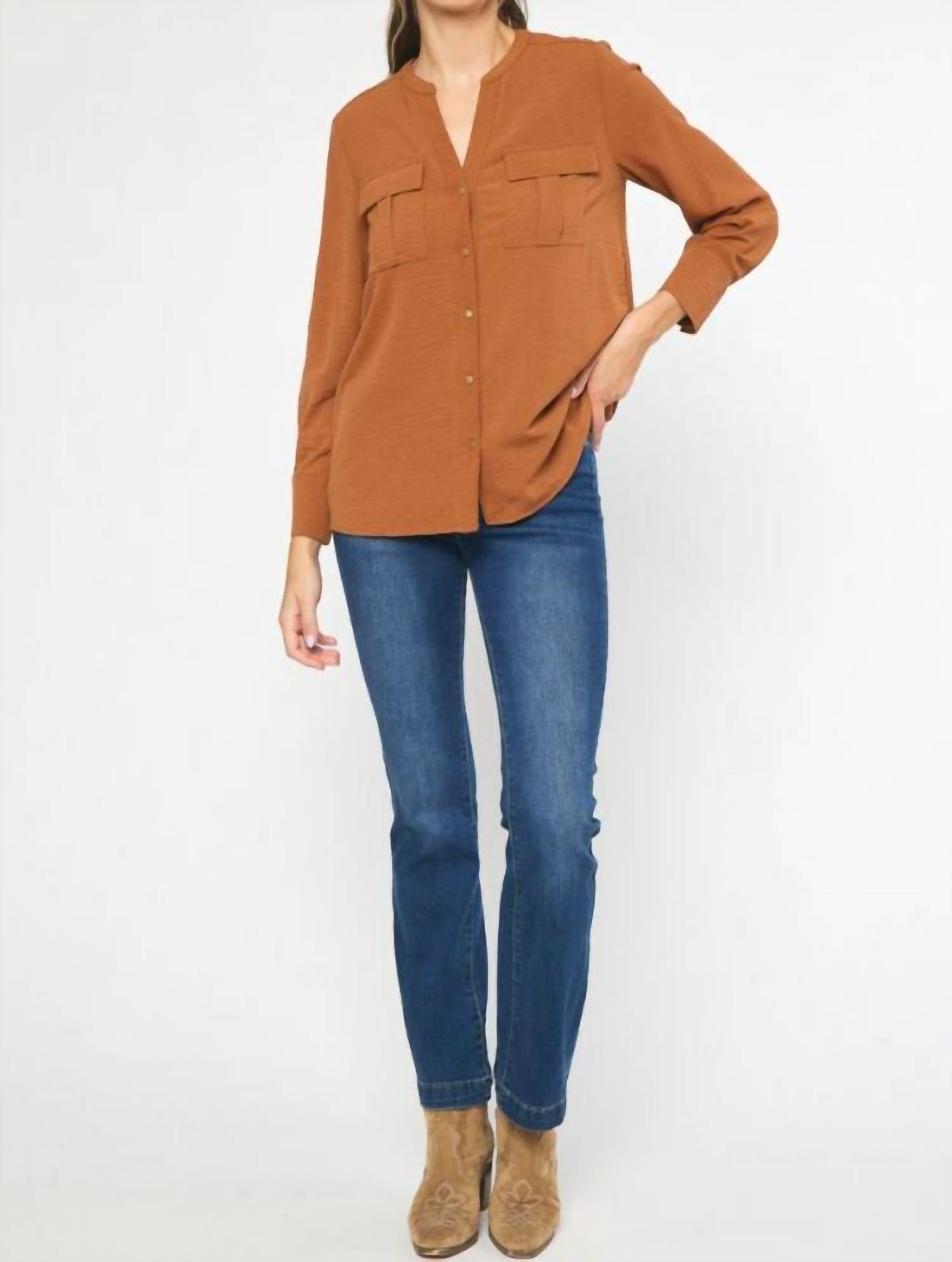 Entro - Charli Button Up Top