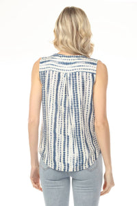 Charlie B - Printed Sleeveless Rounded Hem Top