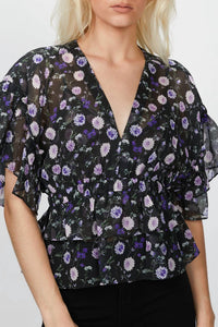 The Kooples - SILK TOP WITH PRINT