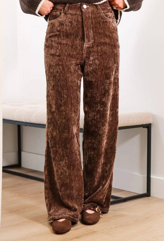 Sadie & Sage - Rowdy Stretch Velour Pants