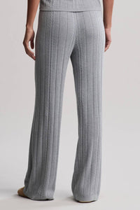 BAREFOOT DREAMS Cable Knit Ankle Pant in moonbeam - women's pants - alternate view