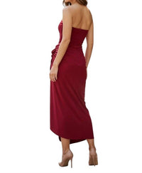 Chiara Boni - Deisette Strapless Ruched Tulip Drape With Flower Dress