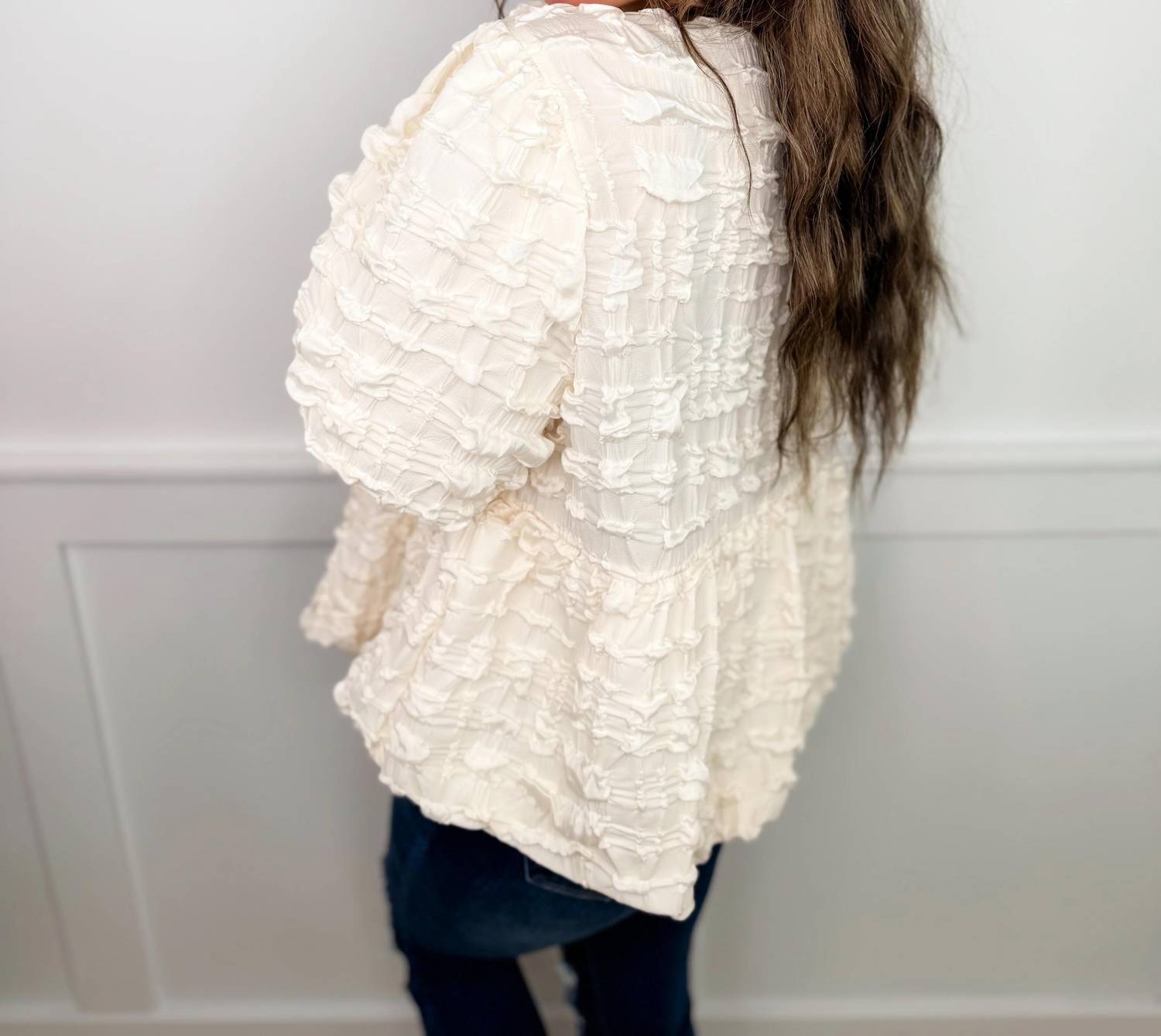 Bibi - Bursting With Life Short Sleeve Textured Knit Top