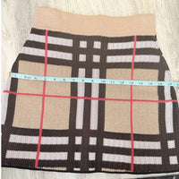 Burberry - Check Knit Mini Skirt