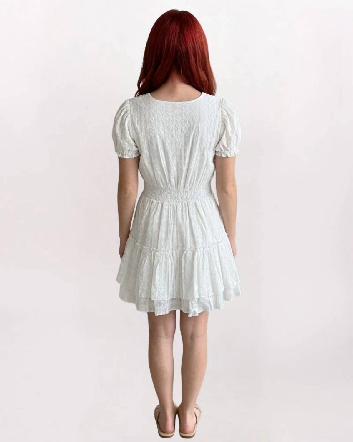Fbz - Eyelet Surplice Dress