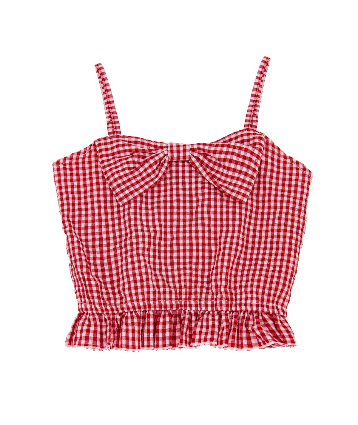 Fbz - Girls Olivia Gingham Bow Top