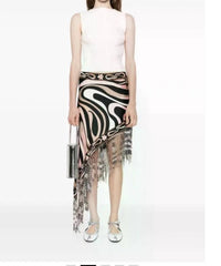 Pucci - Sequin-fringed Asymmetric Skirt