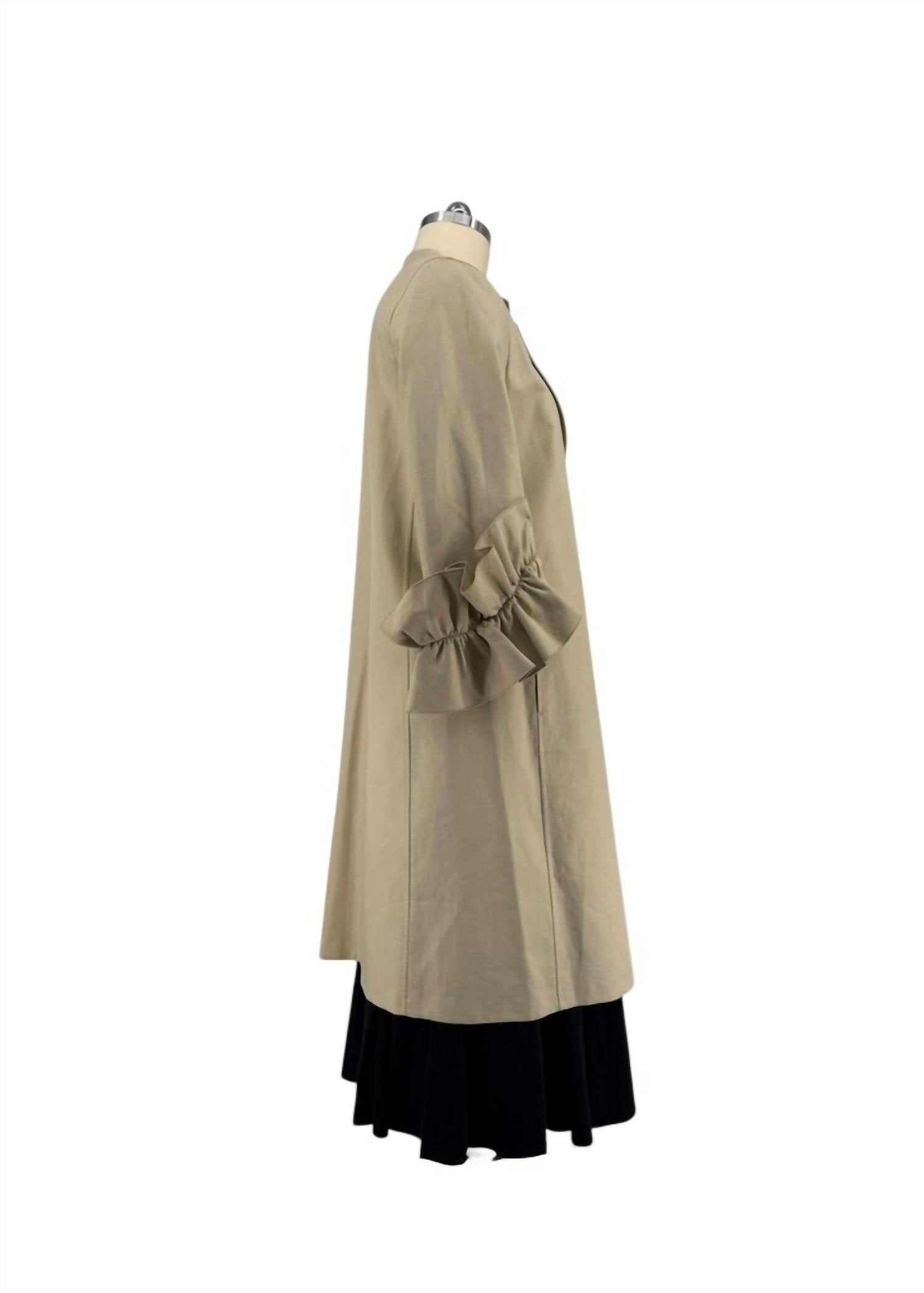 Lafayette 148 - Ruffle Sleeved Long Coat