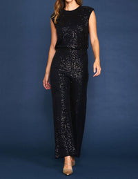 Skies Are Blue - Lara Sequin Wide Leg Pants