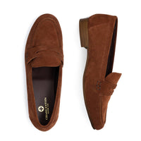 CHARLESTON SHOE CO. Women's Jeanne Loafer in mocha - women's flats - detail view