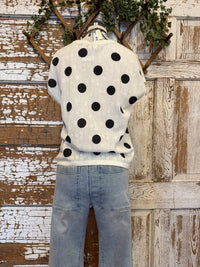 Mello - Women's Polka Dot Cap Sleeve Lightweight Knit Top