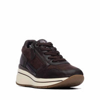 Xti - Women's Casual Wedge Lace-Up Sneakers