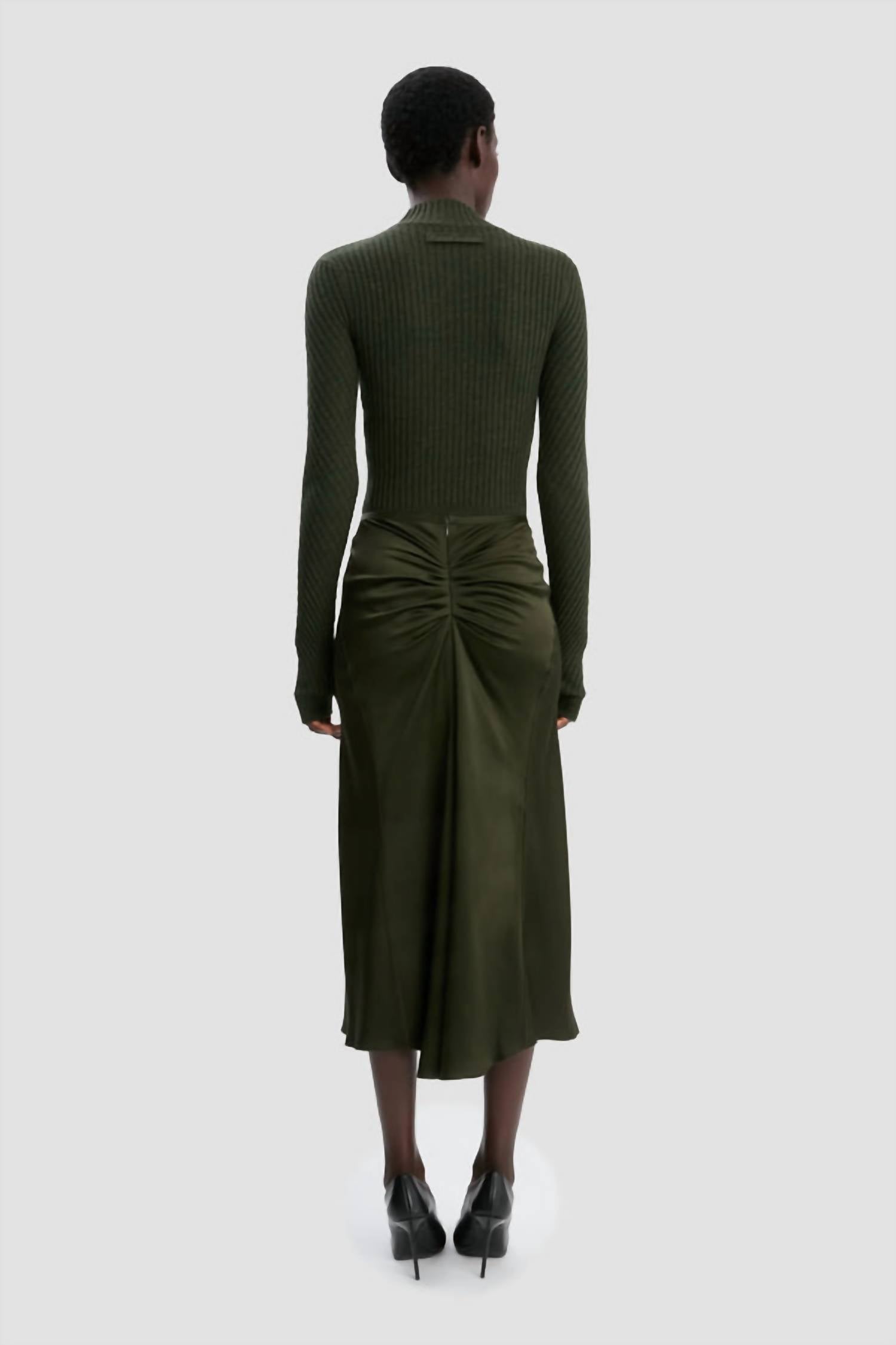 Victoria Beckham - Gathered Waist Midi Skirt
