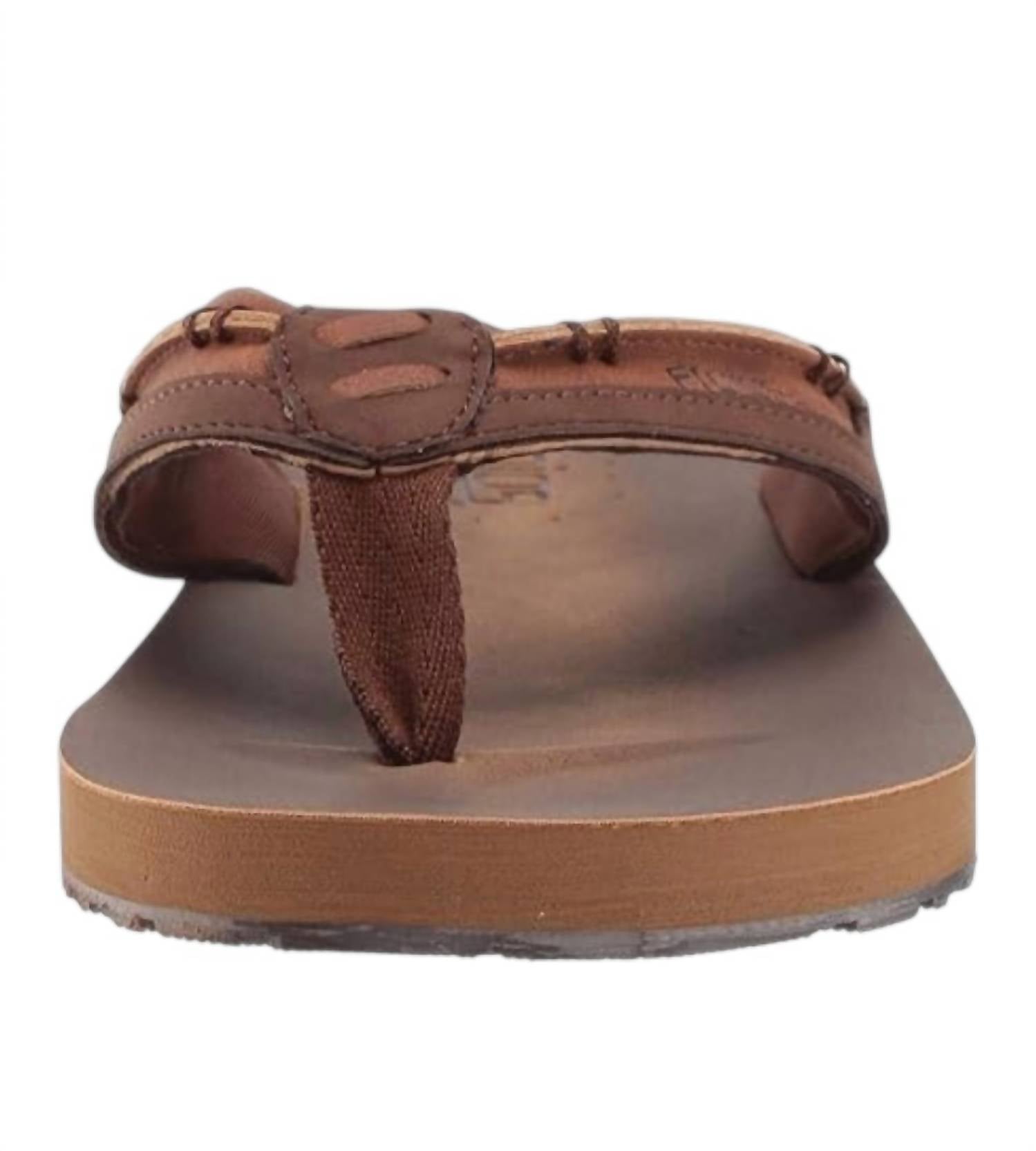 Flojos - Men's Trio Sculpted Suede Flip Flops