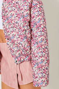 Baevely By Wellmade - Wishful Thinking Floral Puffer Jacket