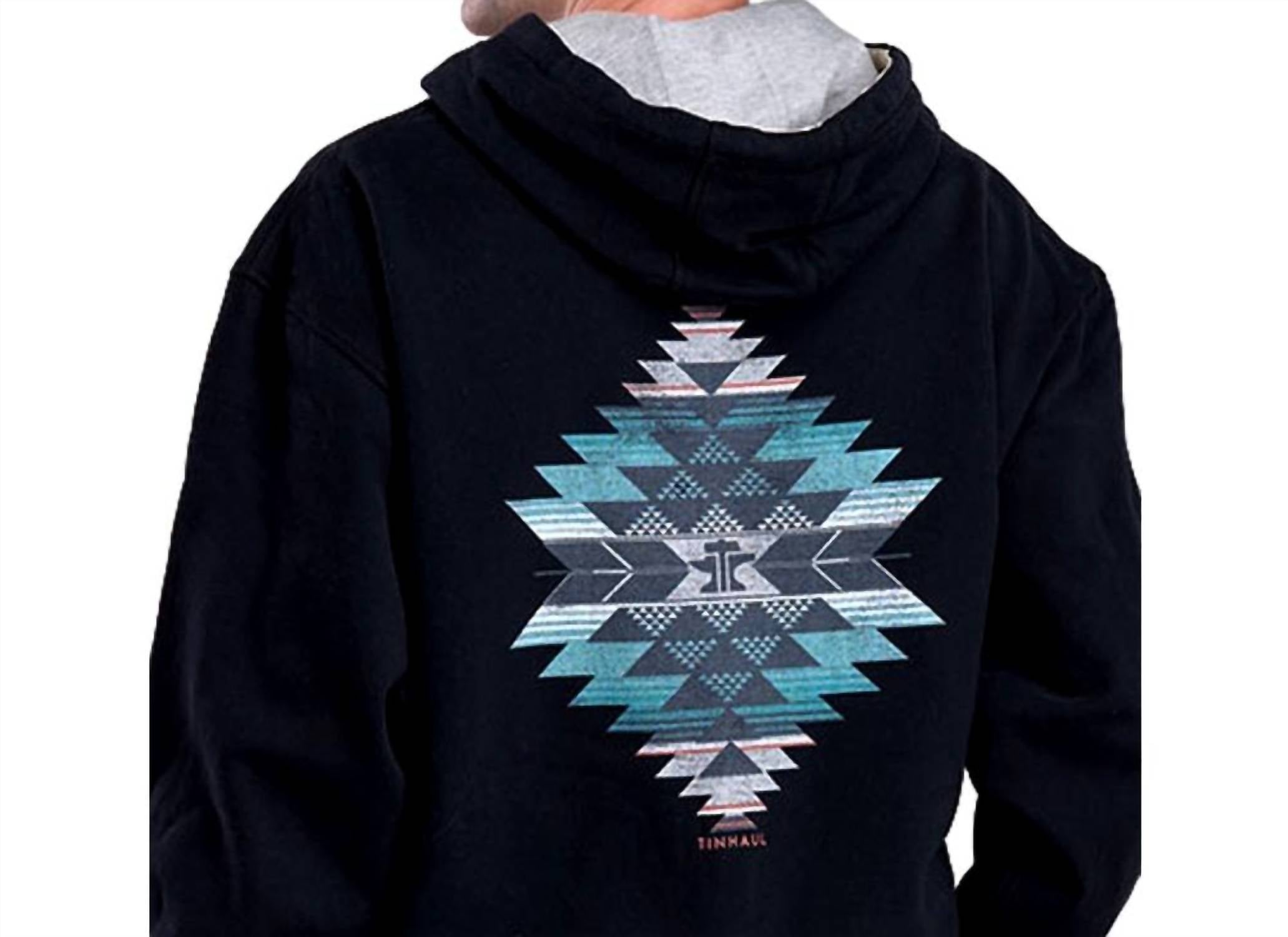 Tin Haul - Full Aztec Screen On Back Hoodies