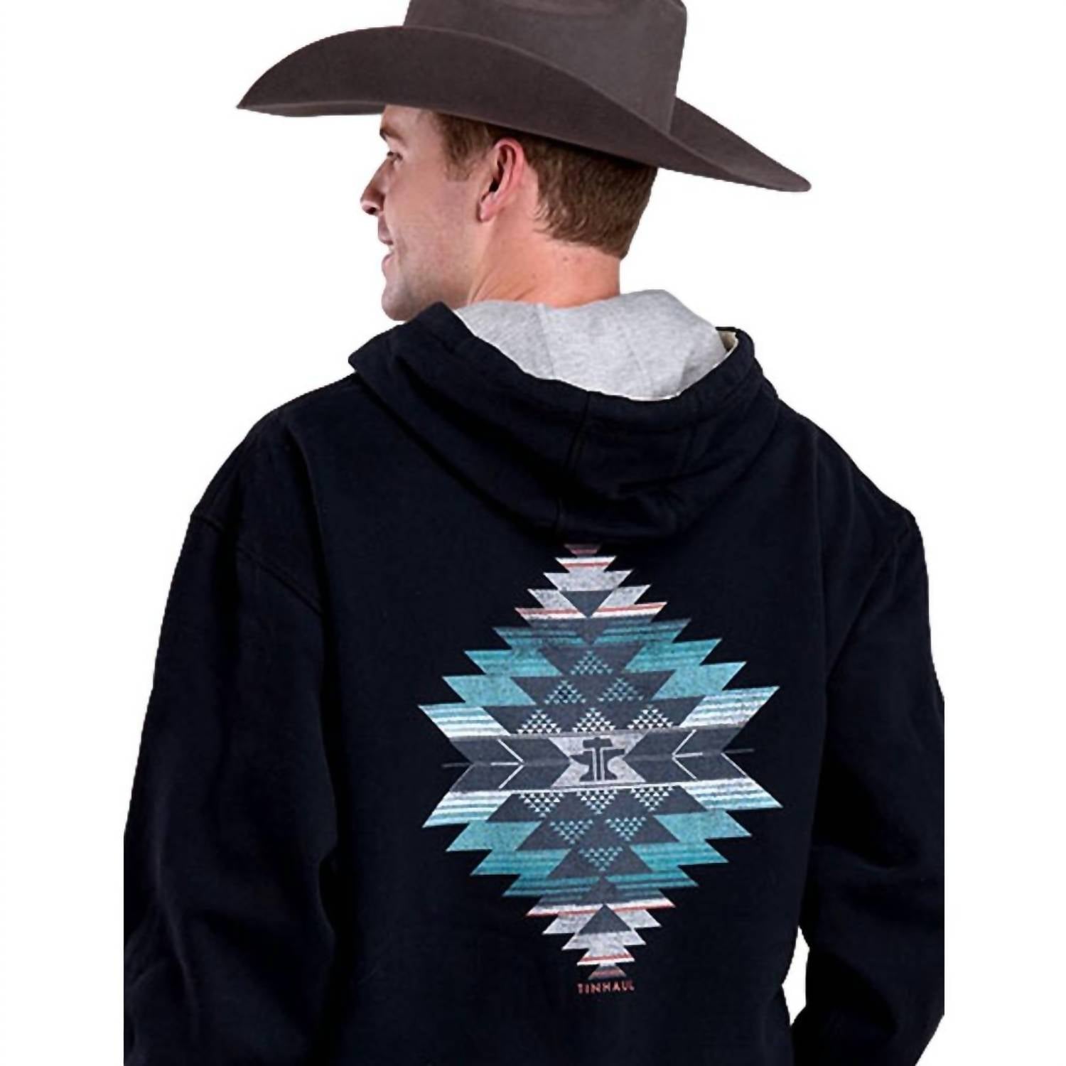 Tin Haul - Full Aztec Screen On Back Hoodies