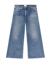 Citizens of Humanity Lyra Long Wide Leg Jeans in cooper - women's jeans - detail view