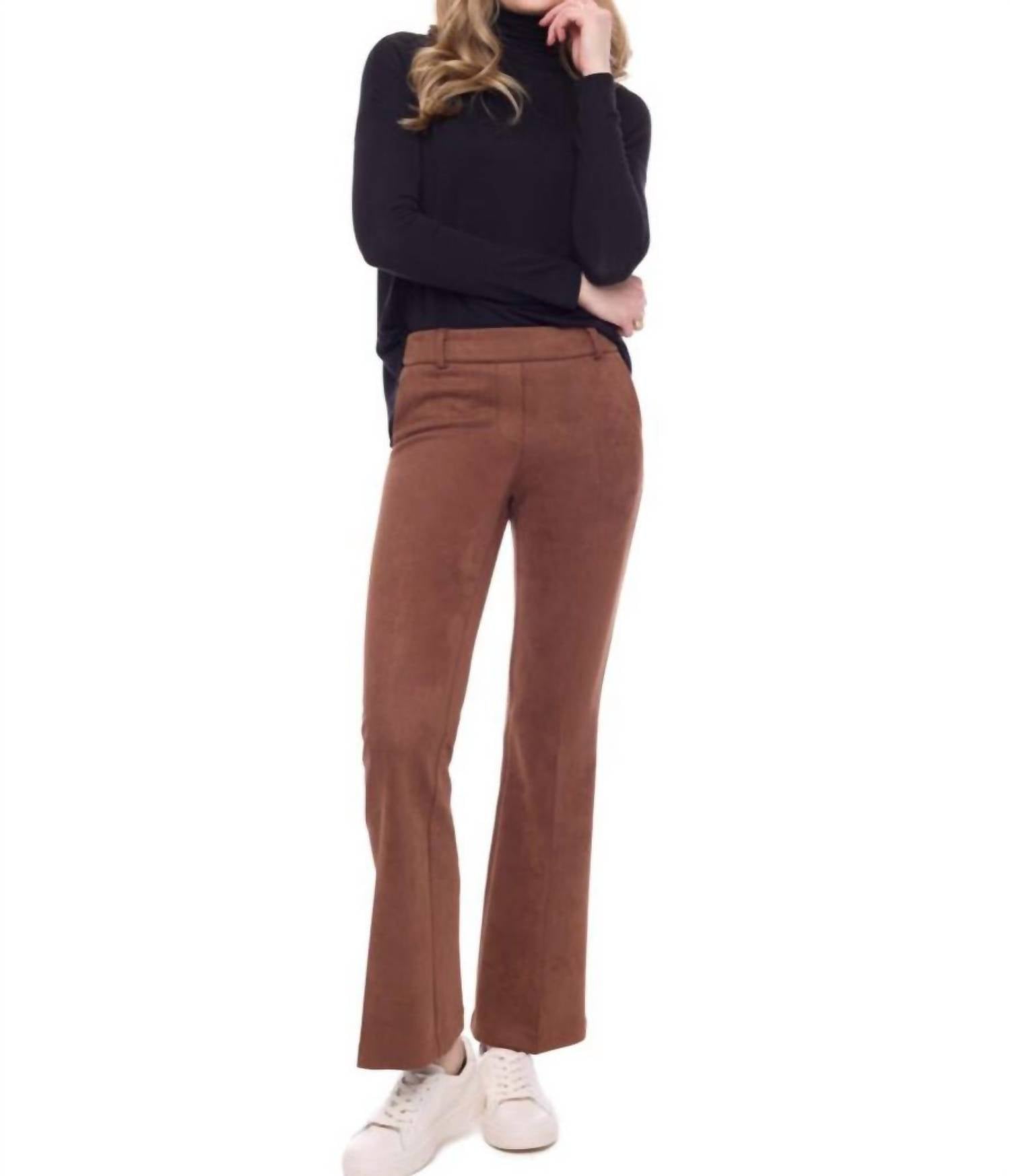 I Love Tyler Madison - Paityn Faux Suede Bootcut Pants