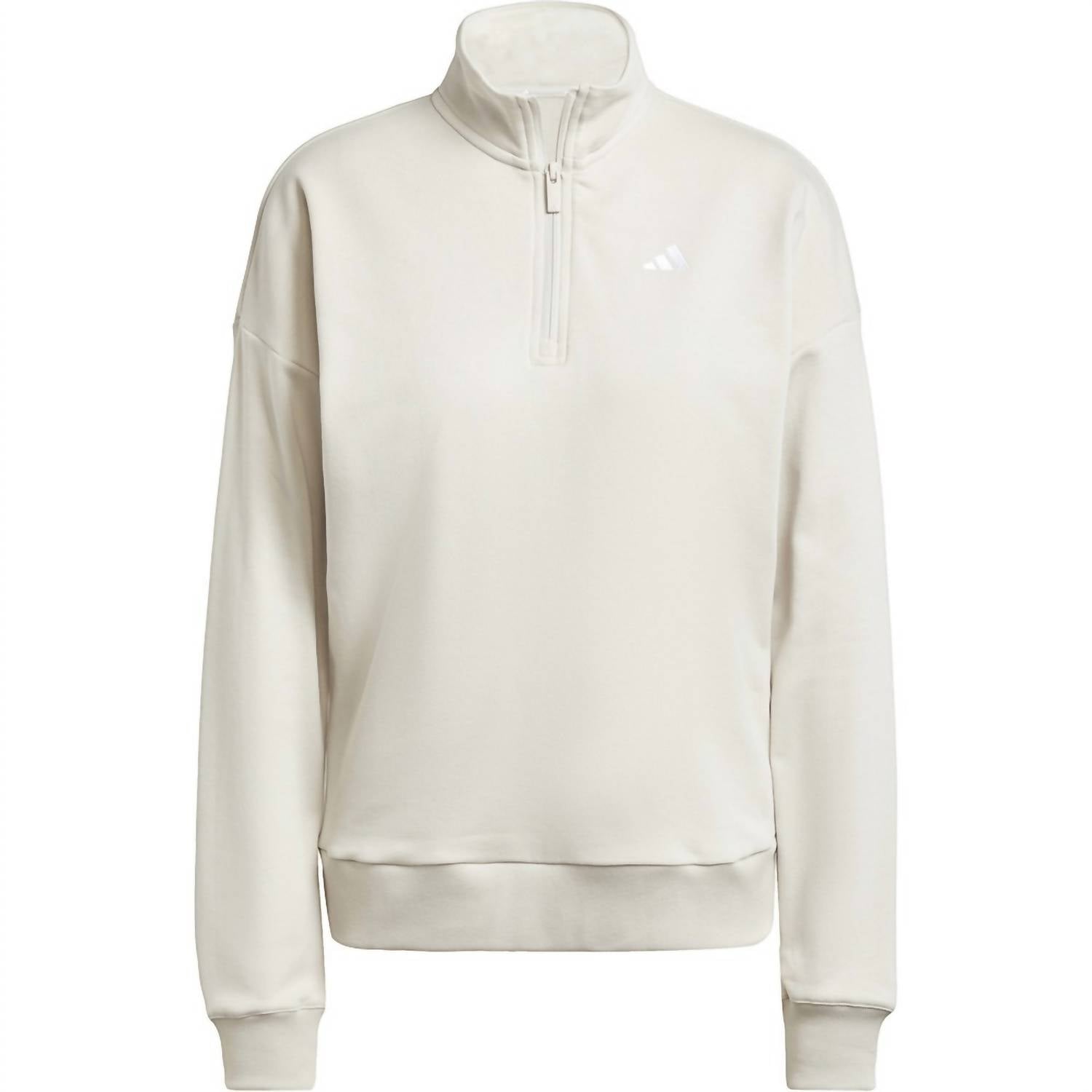 Adidas - Women's French Terry Quarter Zip Pullover Sweatshirt