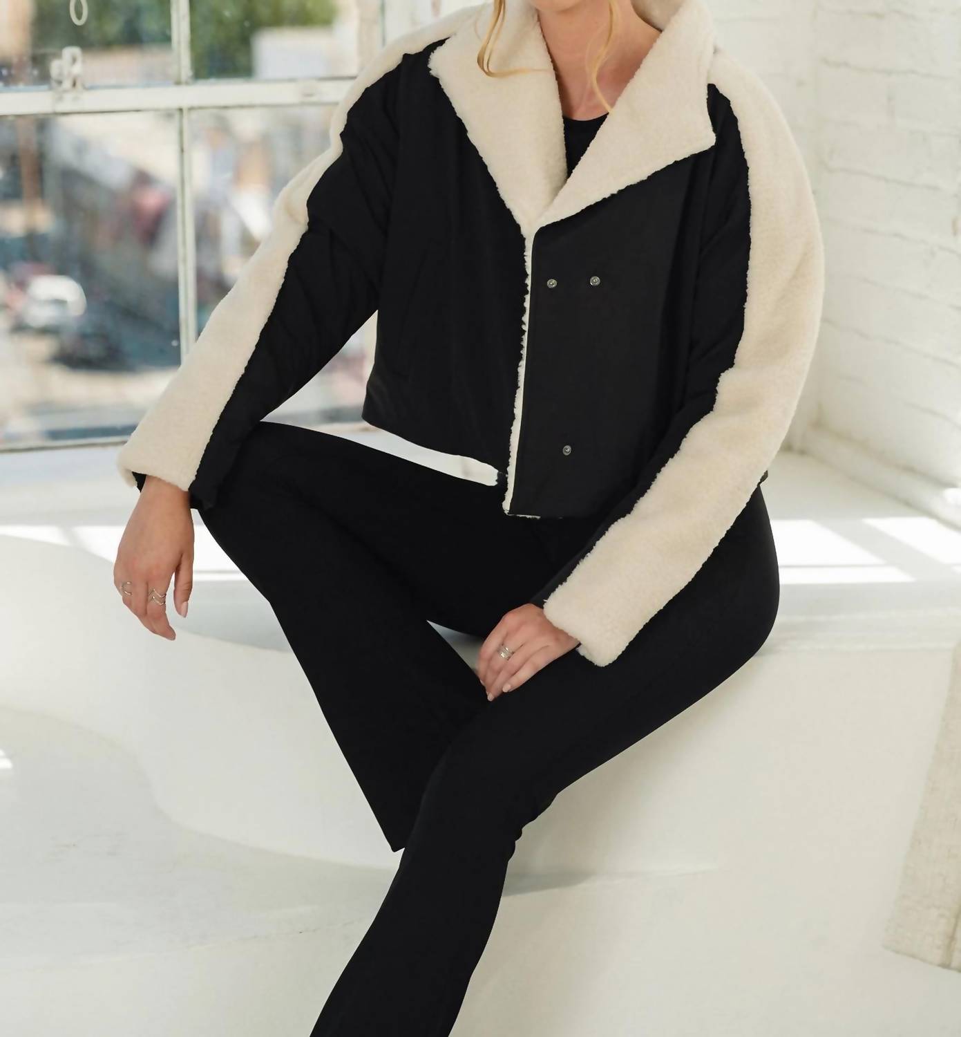 Thrive Societe - Teddy Mix Padded Jacket