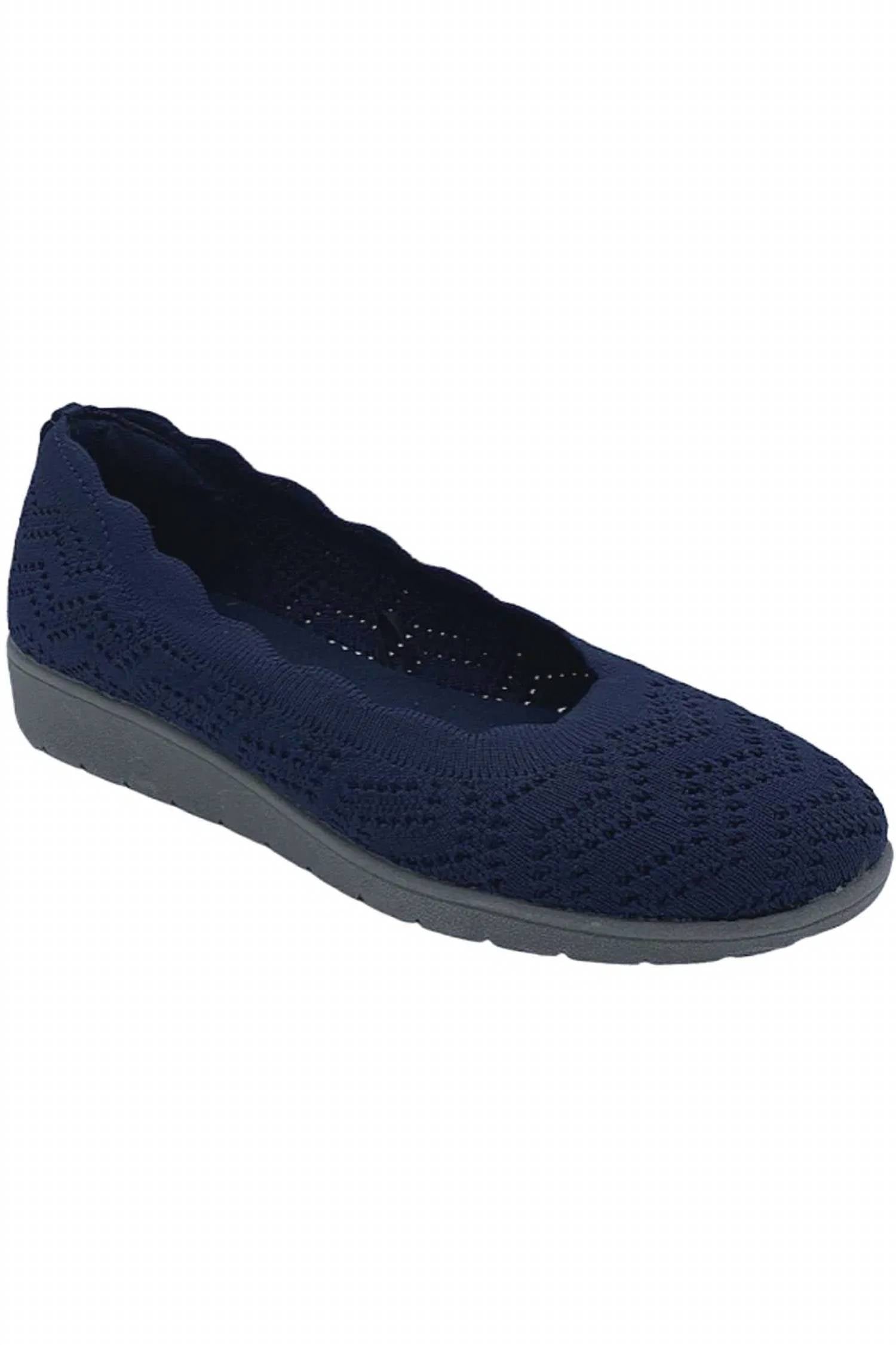 Skechers Women's Cleo Flex Wedge Shoes in navy 1 - women's shoe