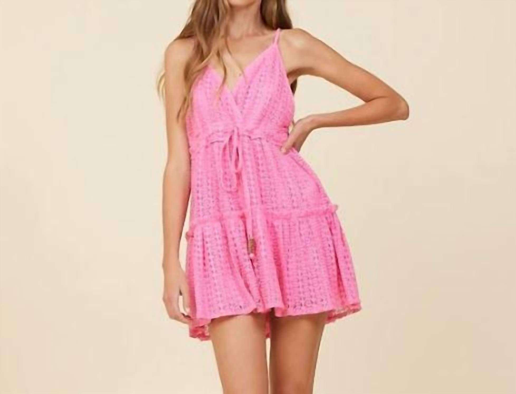 Surf Gypsy - Vertical Stripe Crochet Dress
