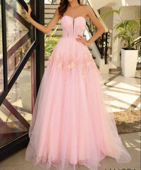 Amarra - 3d Floral Corset A-line Tulle Ball Gown