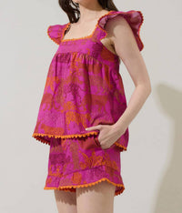 Sugarlips - Kareen Square Neck Blouse