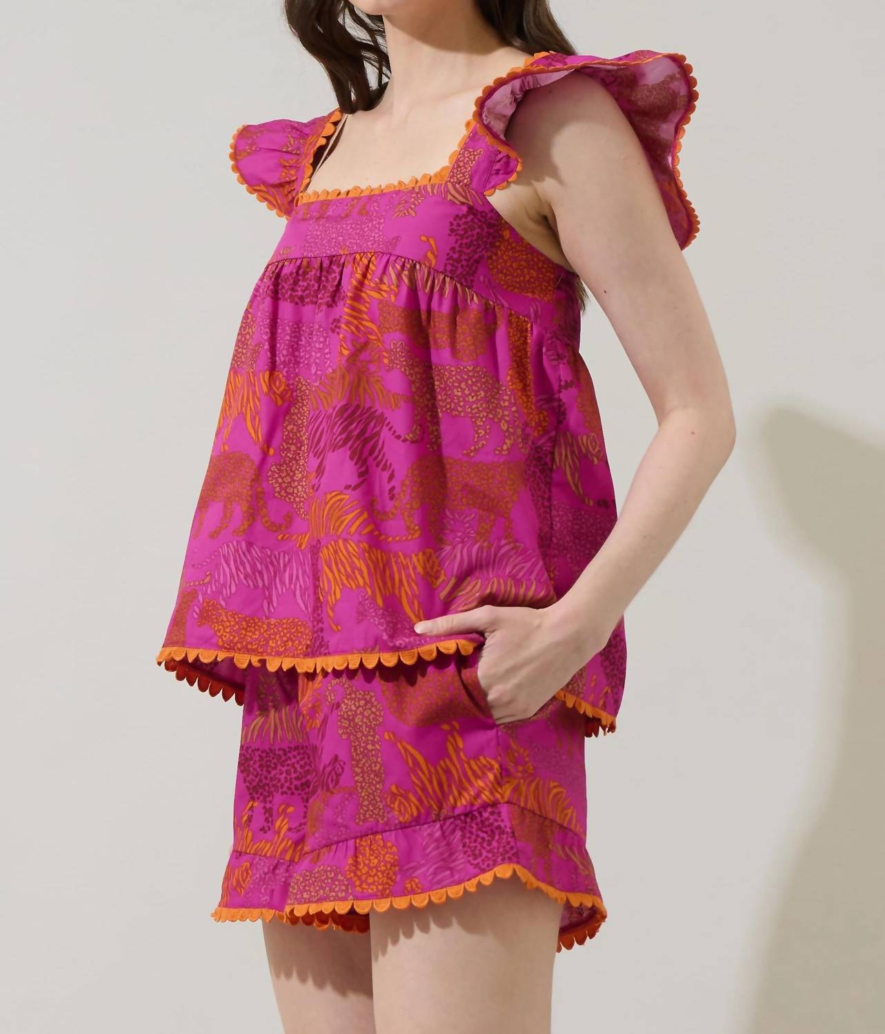 Sugarlips - Kareen Square Neck Blouse