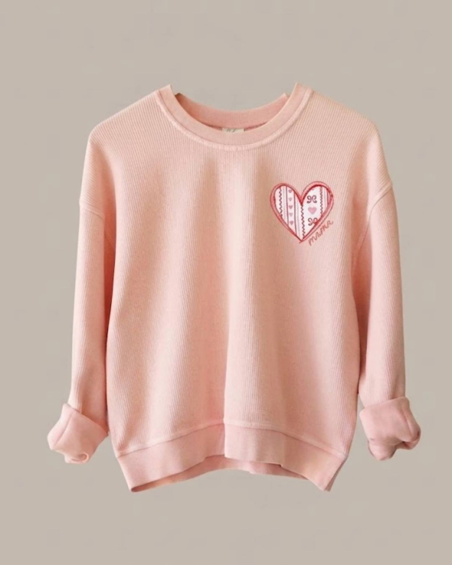 Oat Collective - Women's Heart Cropped Vintage Pullover