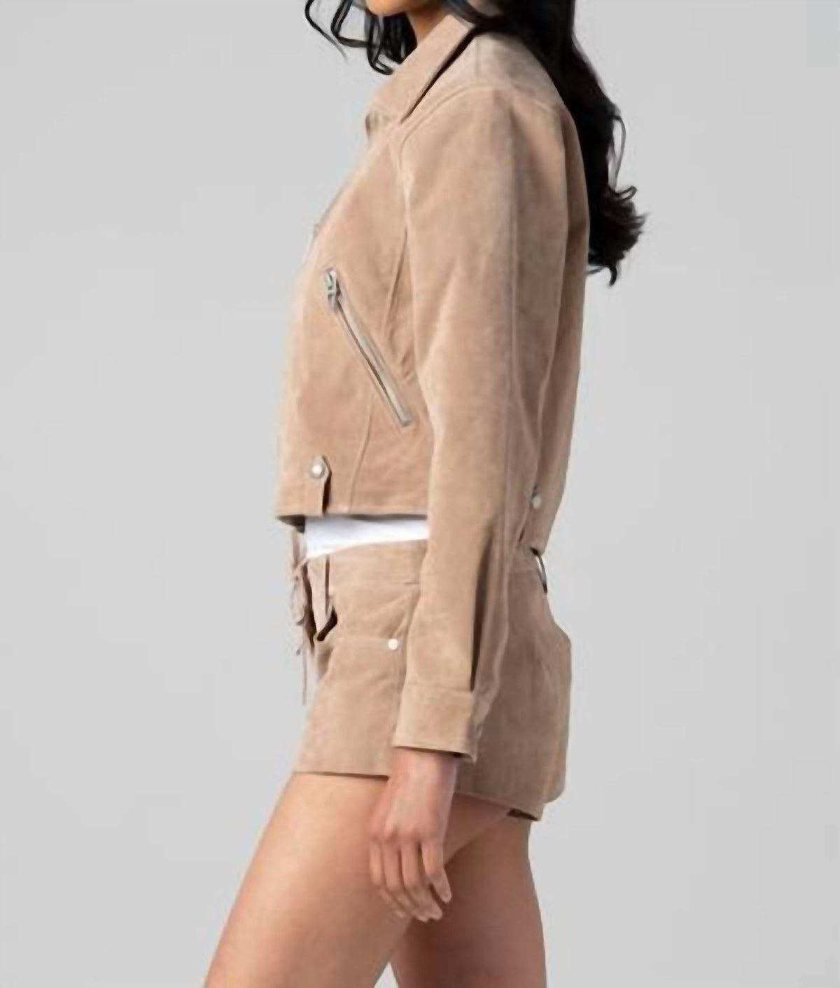 Blanknyc - Latte Frappe Faux Suede Jacket