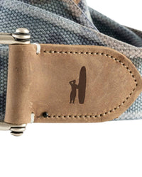 JOHNNIE-O Men's Washed Camo Belt in blue - men's accessory - detail view