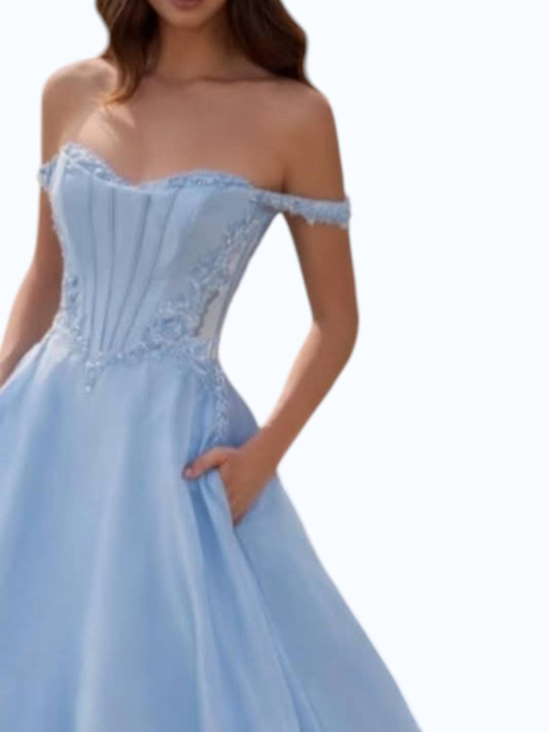Sherri Hill - Off Shoulder A Line Prom Dress
