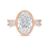 Diana M Jewels - Women's Oval & Emerald Lab-Grown Diamond Fashion Ring (6.00 Ct) - Elegant