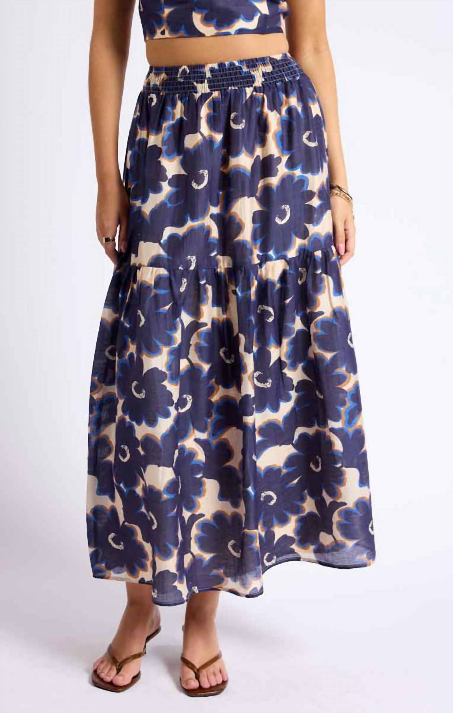 Sage The Label - Floral Tiered Maxi Skirt