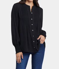 Nydj - Pleated Peasant Blouse