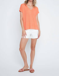 Renuar Harbor Breeze Knit Top in sorbet - women's t-shirt - view 4