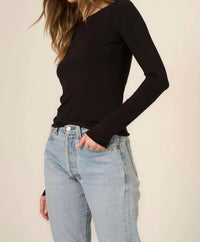 Project Social T - Vera Boat Neck Long Sleeve Tee