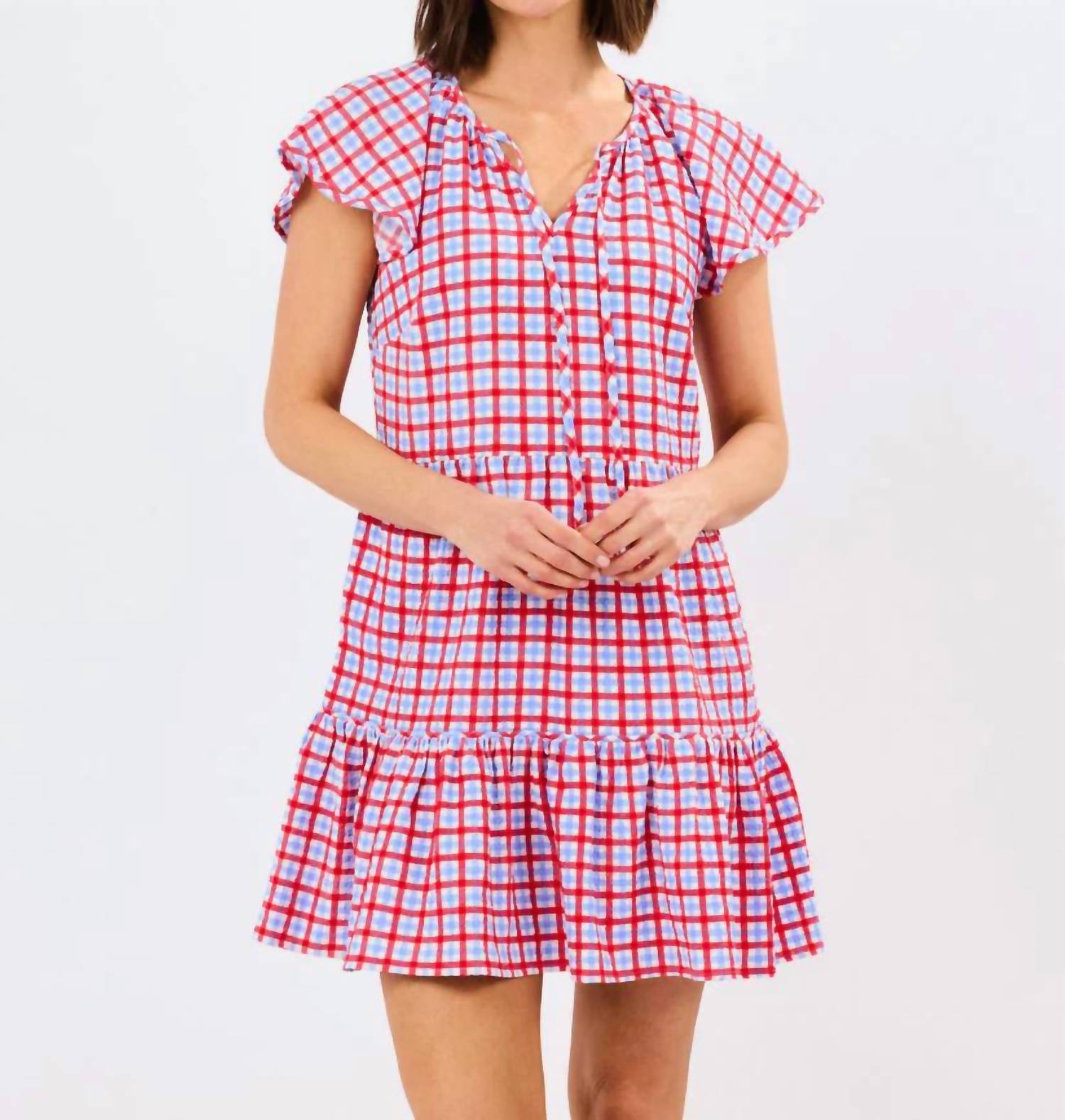Mary Square - Women's Checked Swing Dress