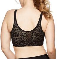 TC Fine Intimates All Over Lace V-neck Bralette in deep black - women's intimate - alternate view
