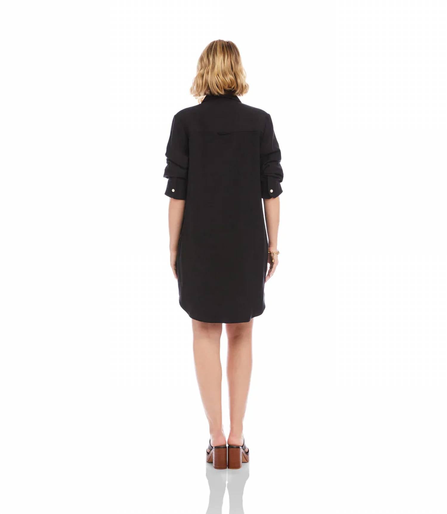 Karen Kane - Riona Ruched Sleeve Shirtdress