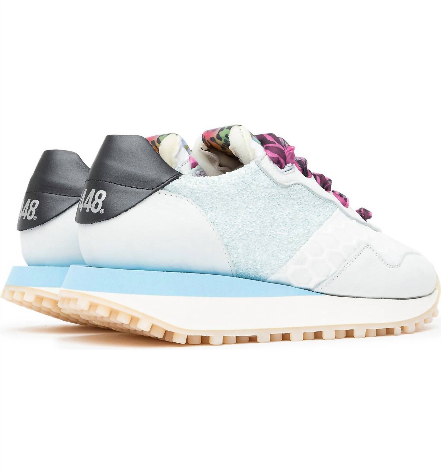 P448 WOMEN'S CANCUN SNEAKER in glitter pearl - women's sneaker - view 4