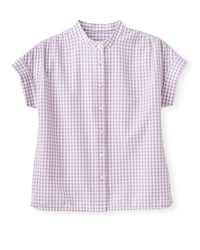Cartolina Nantucket Margo Short Sleeve Shirt in wisteria - women's shirt - view 6