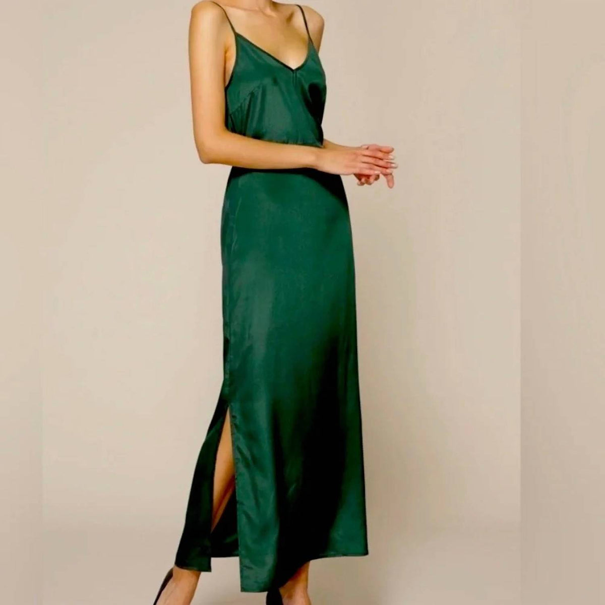 Amylynn - Faye Lace Edged Camisole Midi Dress