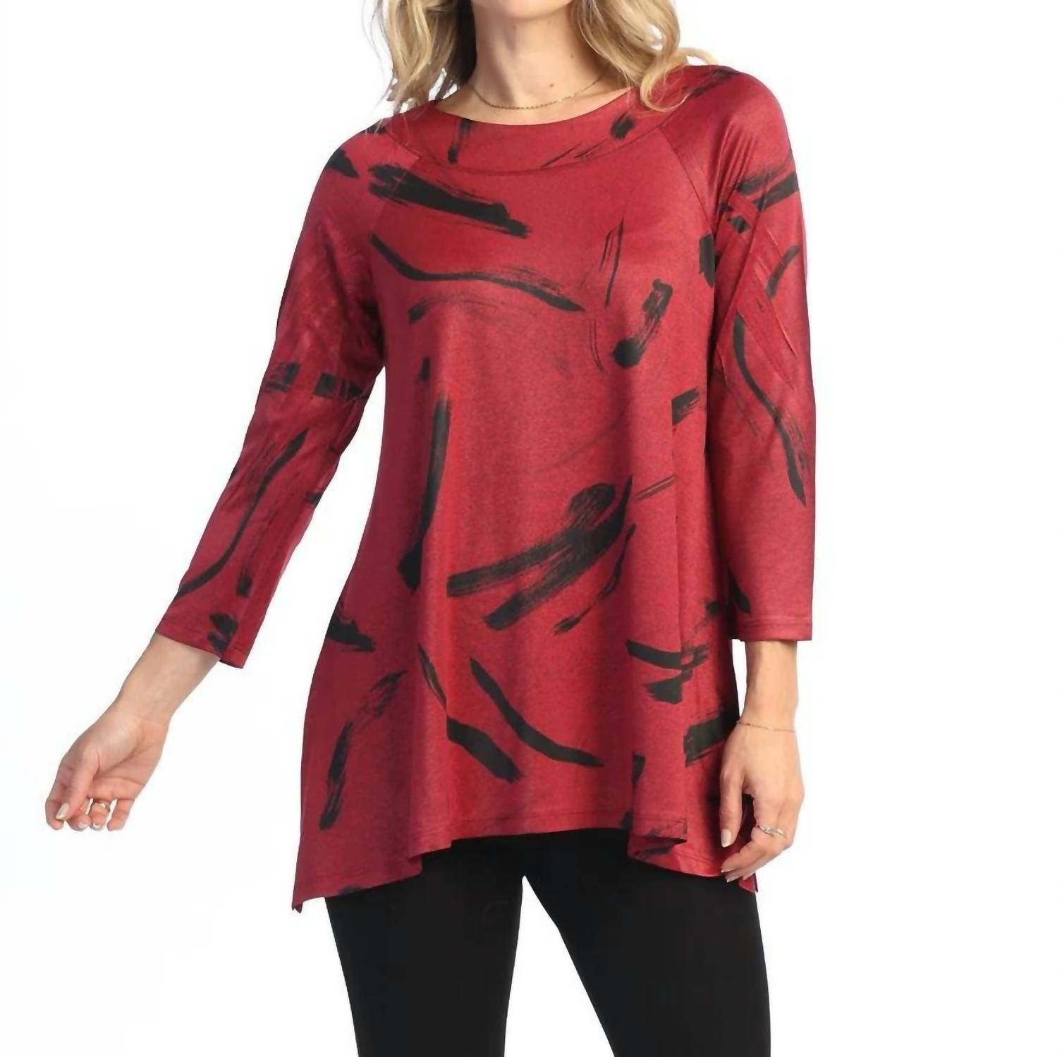 Jess & Jane - Ripples Raglan Sleeve Slinky Top