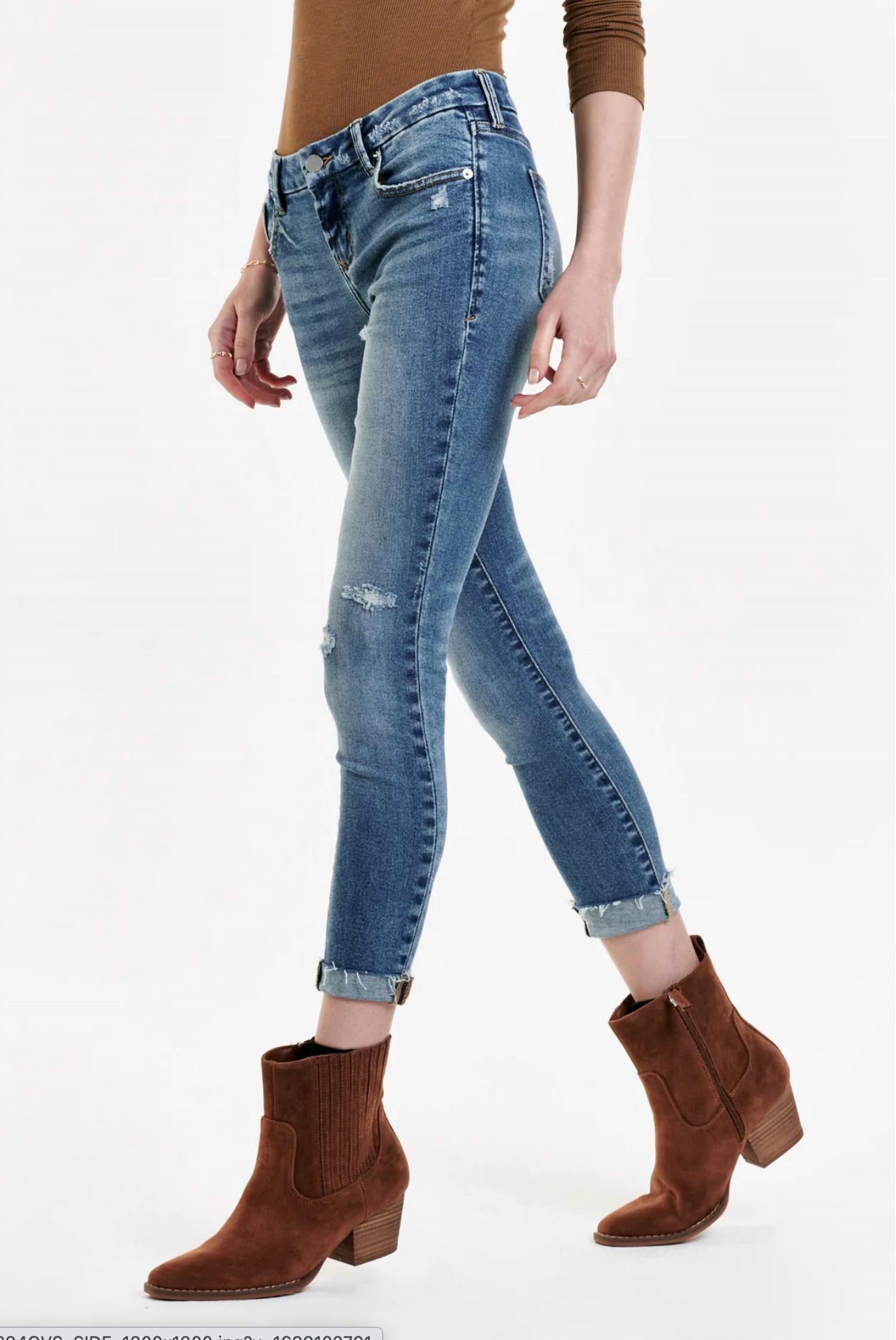 Dear John Denim - Joyrich Midrise Cuffed Low Rise Skinny Jean